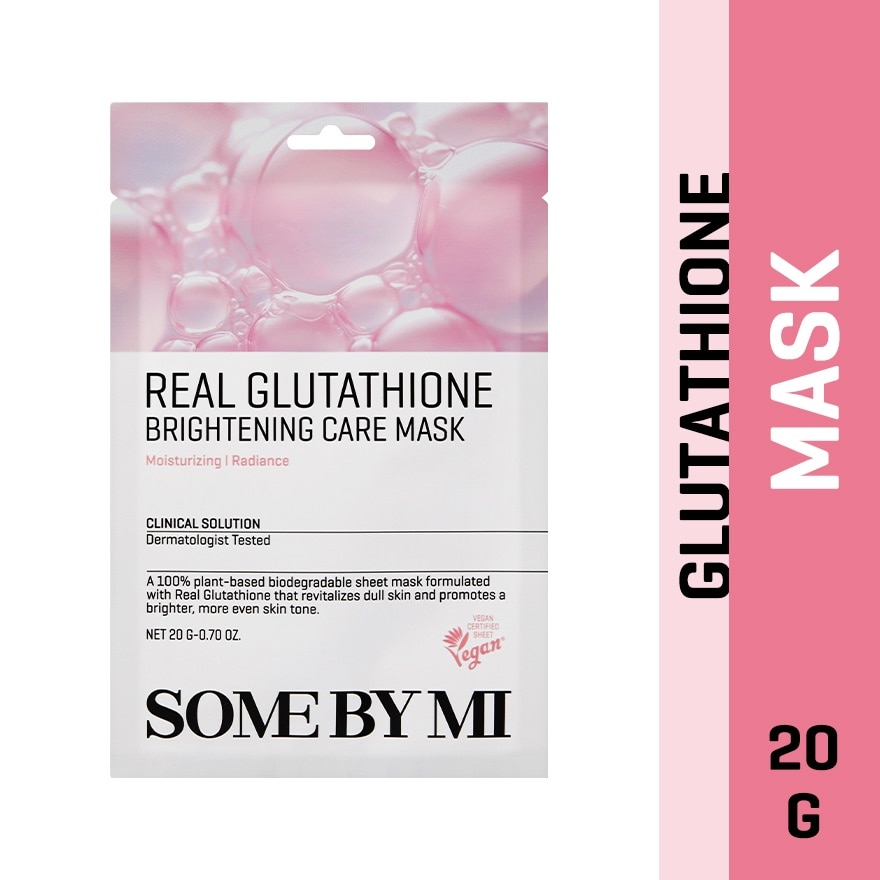 Real Glutathione Brightening Care Sheet Mask (To Clear Skin Tone & Brightening) 1s