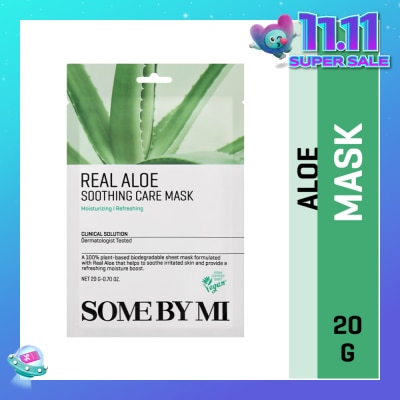 SOME BY MI Real Aloe Soothing Care Sheet Mask (To Nourish & Soothing Irritated Skin) 1s