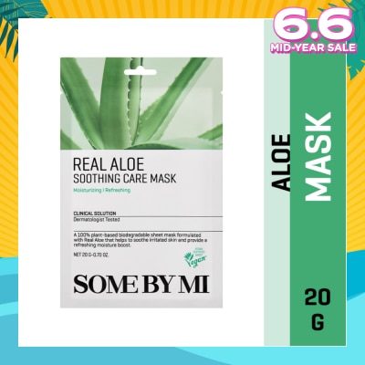 SOME BY MI Real Aloe Soothing Care Sheet Mask (To Nourish & Soothing Irritated Skin) 1s