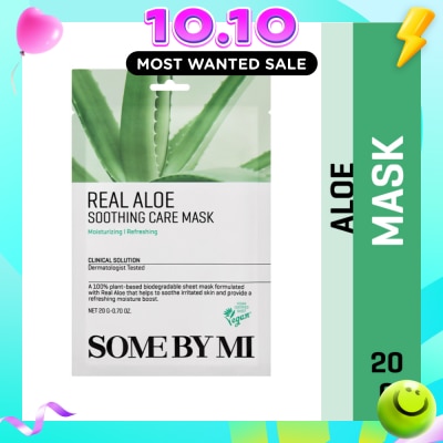 SOME BY MI Real Aloe Soothing Care Sheet Mask (To Nourish & Soothing Irritated Skin) 1s image
