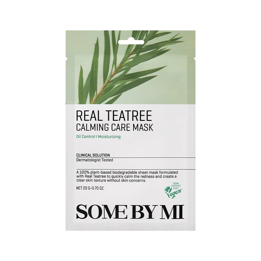 Real Teatree Calming Care Sheet Mask (To Hydrating Relief & Clear Skin Texture) 1s