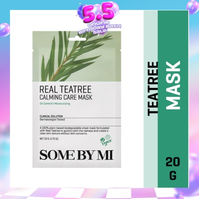 SOME BY MI - Real Teatree Calming Care Sheet Mask (To Hydrating Relief & Clear Skin Texture) 1s