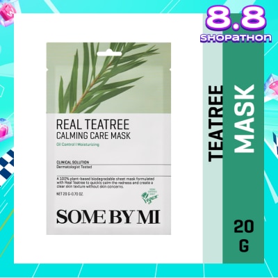 SOME BY MI Real Teatree Calming Care Sheet Mask (To Hydrating Relief & Clear Skin Texture) 1s