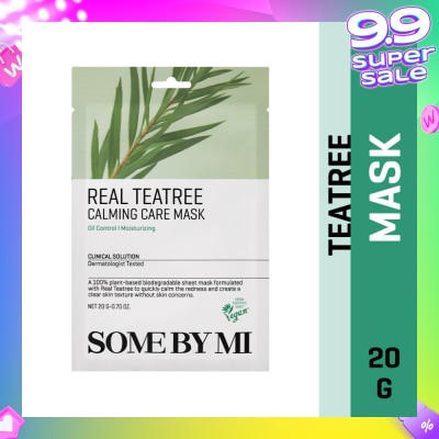SOME BY MI Real Teatree Calming Care Sheet Mask (To Hydrating Relief & Clear Skin Texture) 1s