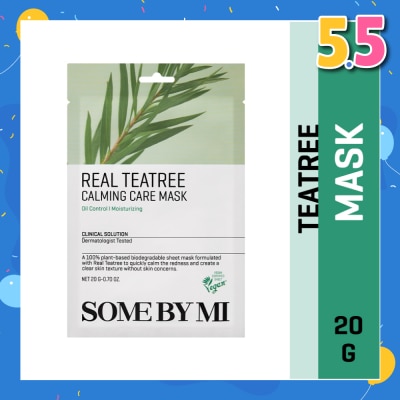 SOME BY MI Real Teatree Calming Care Sheet Mask (To Hydrating Relief & Clear Skin Texture) 1s