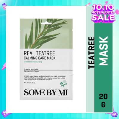 SOME BY MI Real Teatree Calming Care Sheet Mask (To Hydrating Relief & Clear Skin Texture) 1s