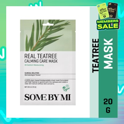 SOME BY MI Real Teatree Calming Care Sheet Mask (To Hydrating Relief & Clear Skin Texture) 1s
