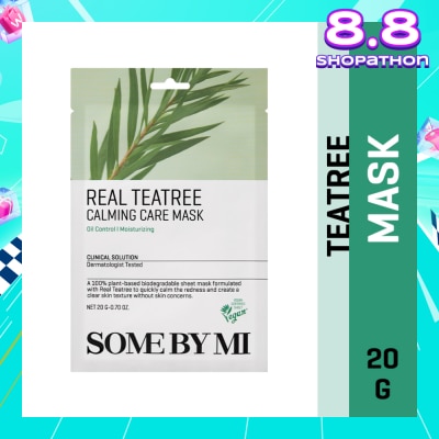 SOME BY MI Real Teatree Calming Care Sheet Mask (To Hydrating Relief & Clear Skin Texture) 1s