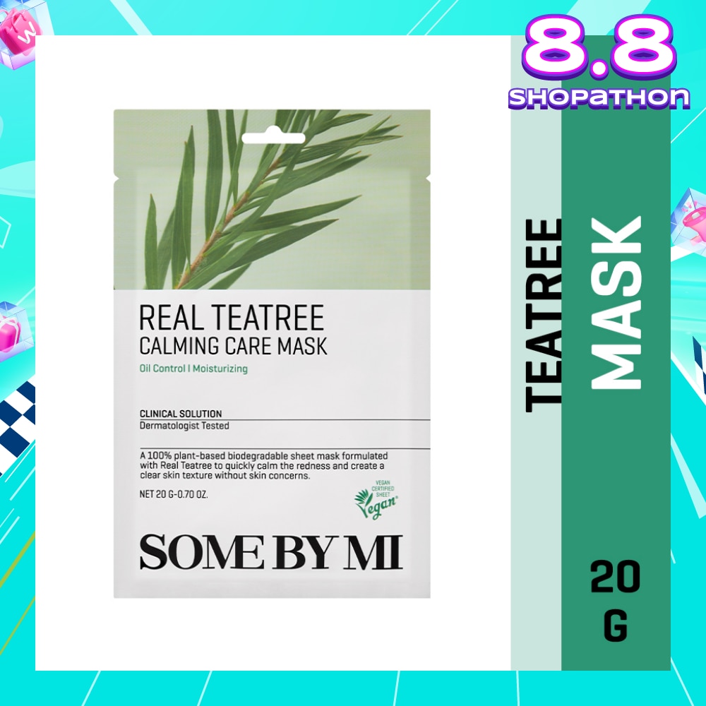 Real Teatree Calming Care Sheet Mask (To Hydrating Relief & Clear Skin Texture) 1s