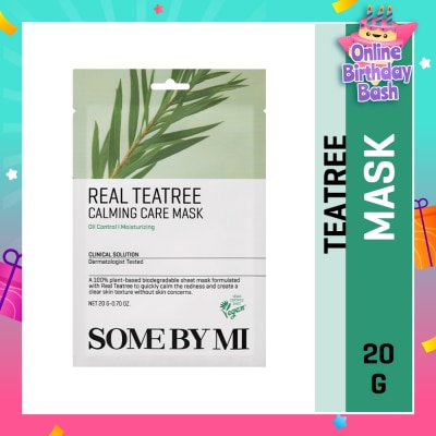 SOME BY MI Real Teatree Calming Care Sheet Mask (To Hydrating Relief & Clear Skin Texture) 1s
