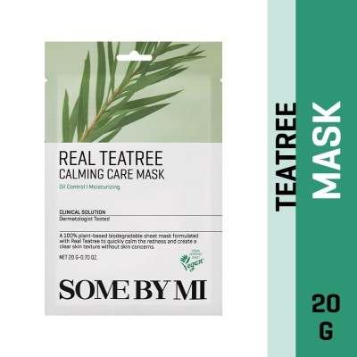 SOME BY MI Real Teatree Calming Care Sheet Mask (To Hydrating Relief & Clear Skin Texture) 1s