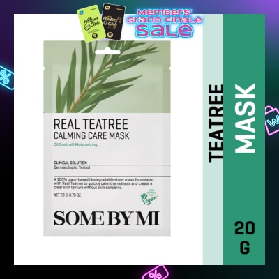 SOME BY MI Real Teatree Calming Care Sheet Mask (To Hydrating Relief & Clear Skin Texture) 1s