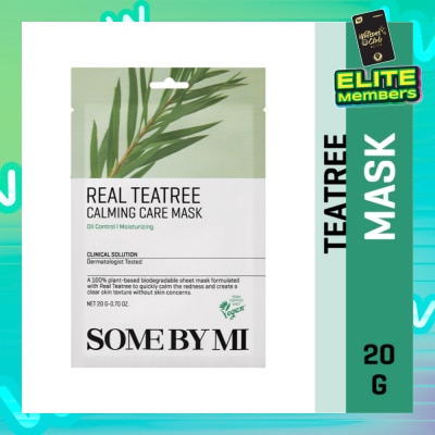 SOME BY MI Real Teatree Calming Care Sheet Mask (To Hydrating Relief & Clear Skin Texture) 1s