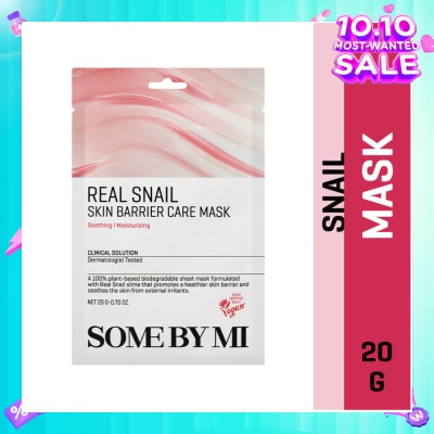 SOME BY MI Real Snail Skin Barrier Care Sheet Mask (To Clear Skin & Radiance Care) 1s