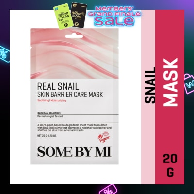 SOME BY MI Real Snail Skin Barrier Care Sheet Mask (To Clear Skin & Radiance Care) 1s
