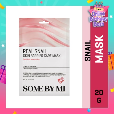 SOME BY MI Real Snail Skin Barrier Care Sheet Mask (To Clear Skin & Radiance Care) 1s
