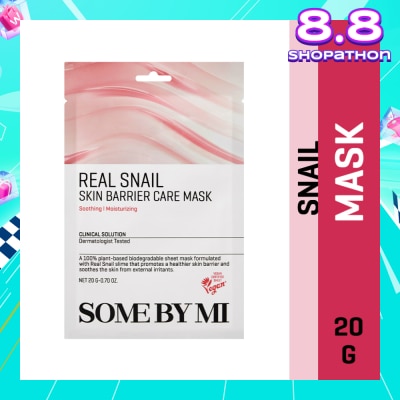 SOME BY MI Real Snail Skin Barrier Care Sheet Mask (To Clear Skin & Radiance Care) 1s
