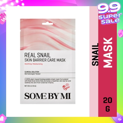 SOME BY MI Real Snail Skin Barrier Care Sheet Mask (To Clear Skin & Radiance Care) 1s