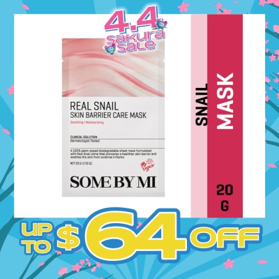 SOME BY MI - Real Snail Skin Barrier Care Sheet Mask (To Clear Skin & Radiance Care) 1s
