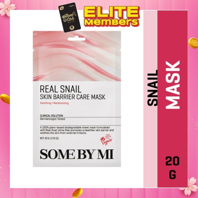 SOME BY MI Real Snail Skin Barrier Care Sheet Mask (To Clear Skin & Radiance Care) 1s