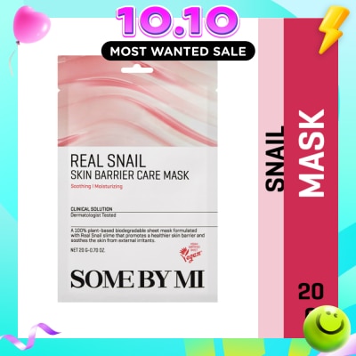 SOME BY MI Real Snail Skin Barrier Care Sheet Mask (To Clear Skin & Radiance Care) 1s image