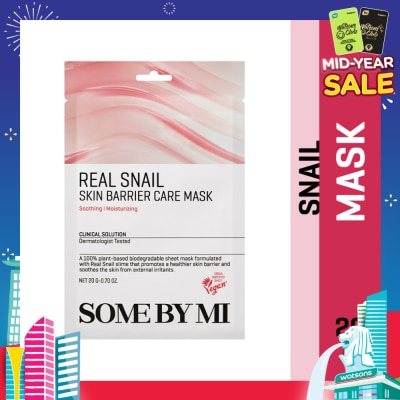 SOME BY MI Real Snail Skin Barrier Care Sheet Mask (To Clear Skin & Radiance Care) 1s