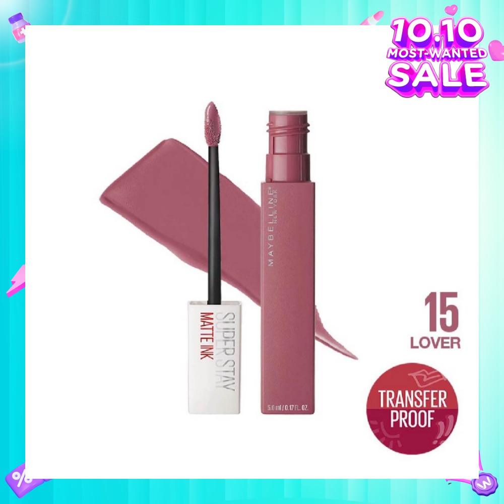 MAYBELLINE Superstay Matte Ink Long Lasting Liquid Lipstick 15 Lover 5ml