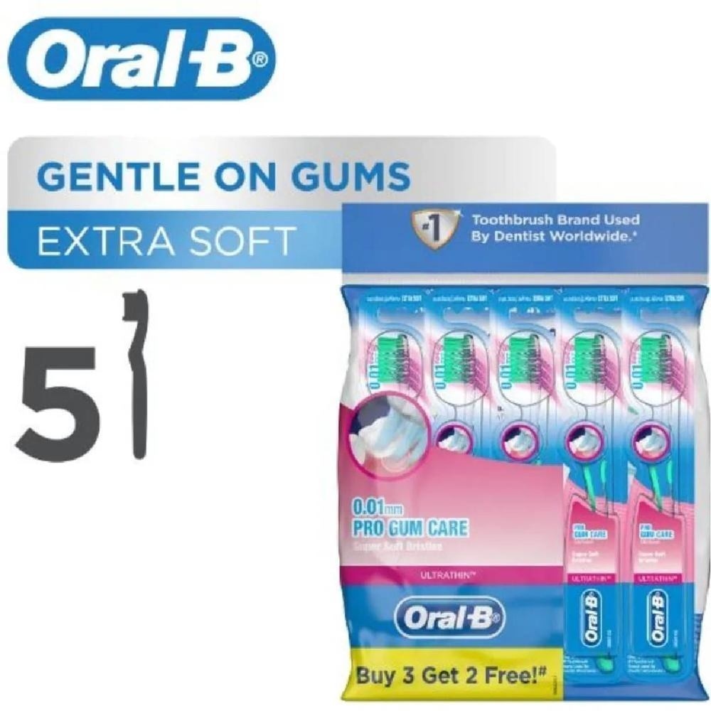 UltraThin Pro Gum Care (Extra Soft) Manual Toothbrush 5 Count - PolyBag