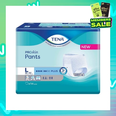 TENA PROskin Pants Plus Adult Diaper Size L (Hip Size: 100cm - 135cm) 14s