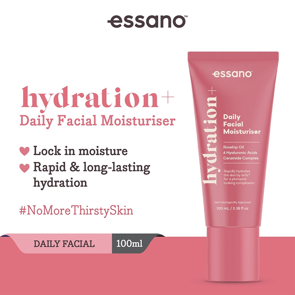 Hydration+ Daily Facial Moisturiser (Rapid & Long Lasting Hydration) 100ml