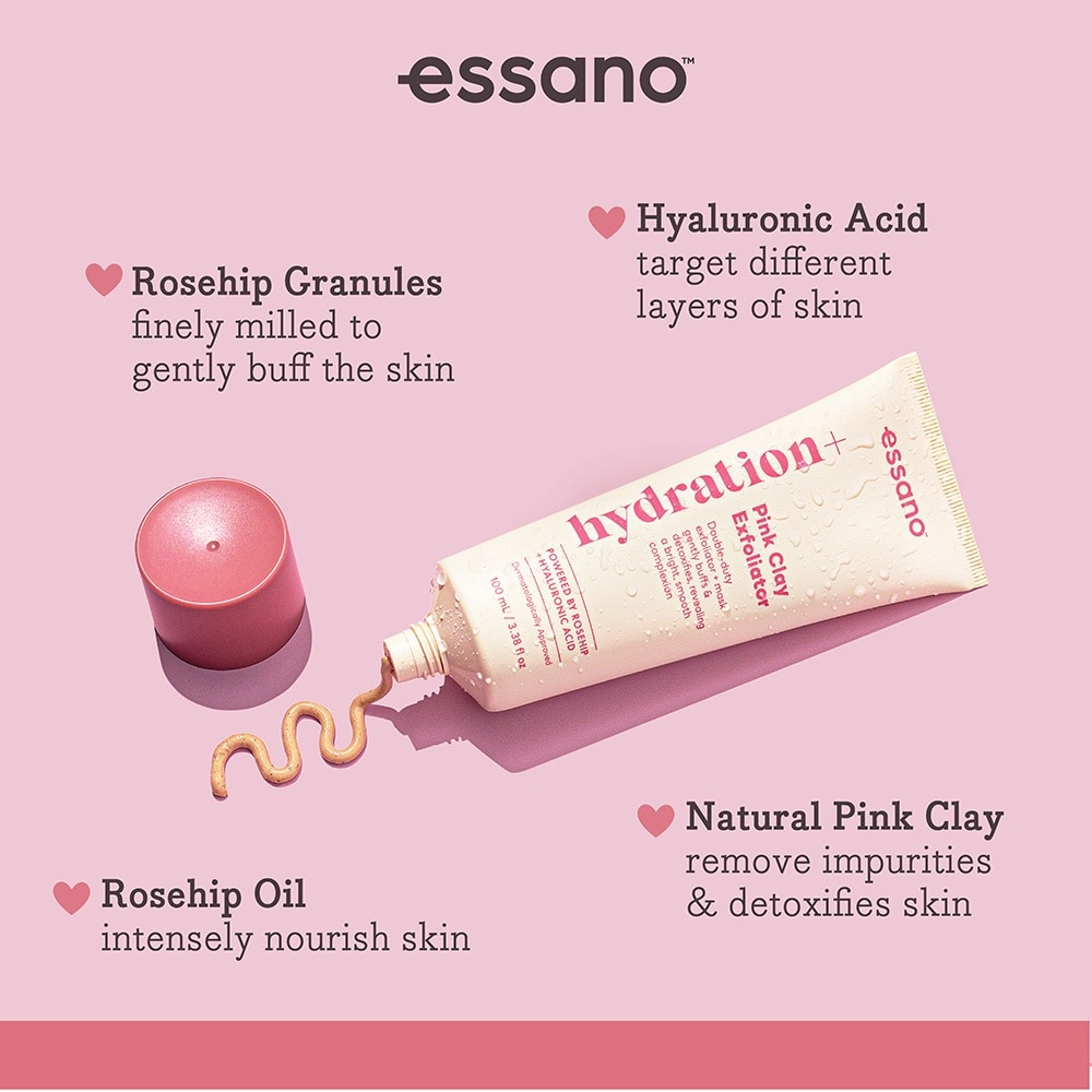 Hydration+ Pink Clay Exfoliator (Antioxidant Rich & Hydrating) 100ml