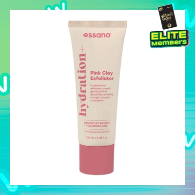 ESSANO Hydration+ Pink Clay Exfoliator (Antioxidant Rich & Hydrating) 100ml