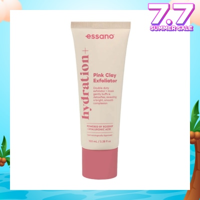ESSANO Hydration+ Pink Clay Exfoliator (Antioxidant Rich & Hydrating) 100ml