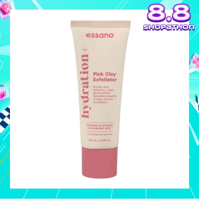 ESSANO Hydration+ Pink Clay Exfoliator (Antioxidant Rich & Hydrating) 100ml