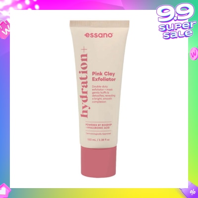 ESSANO Hydration+ Pink Clay Exfoliator (Antioxidant Rich & Hydrating) 100ml