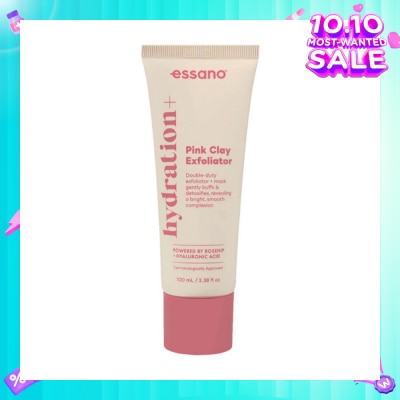 ESSANO Hydration+ Pink Clay Exfoliator (Antioxidant Rich & Hydrating) 100ml