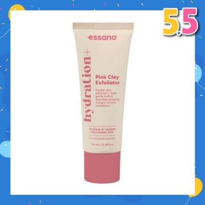ESSANO Hydration+ Pink Clay Exfoliator (Antioxidant Rich & Hydrating) 100ml
