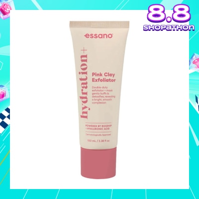 ESSANO Hydration+ Pink Clay Exfoliator (Antioxidant Rich & Hydrating) 100ml