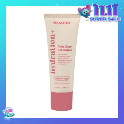 ESSANO Hydration+ Pink Clay Exfoliator (Antioxidant Rich & Hydrating) 100ml