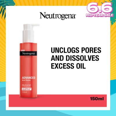 NEUTROGENA Advanced Acne Cleanser (To Helps ClearUp Spots For Acne Prone Skin) 150ml