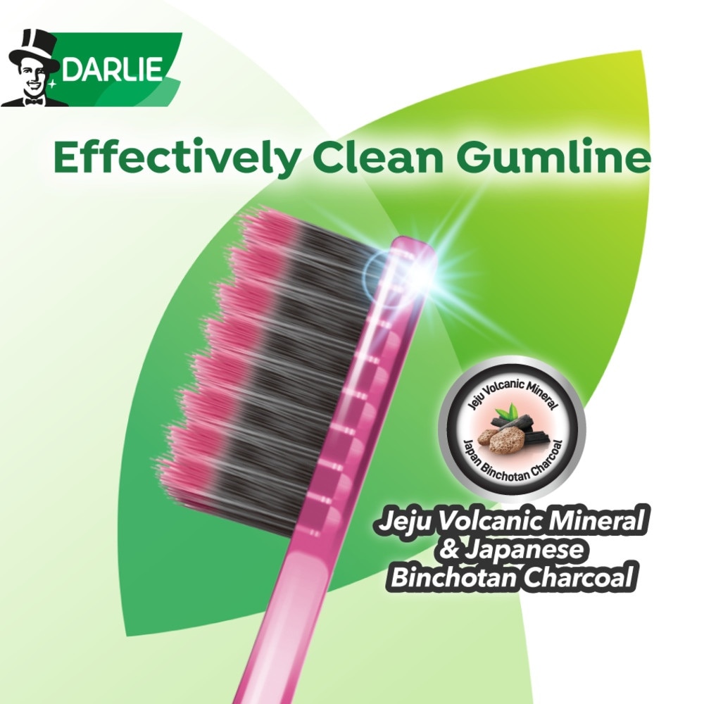 Volcanic Charcoal Anti Bacterial + Gum Care Toothbrush (Soft) 2s