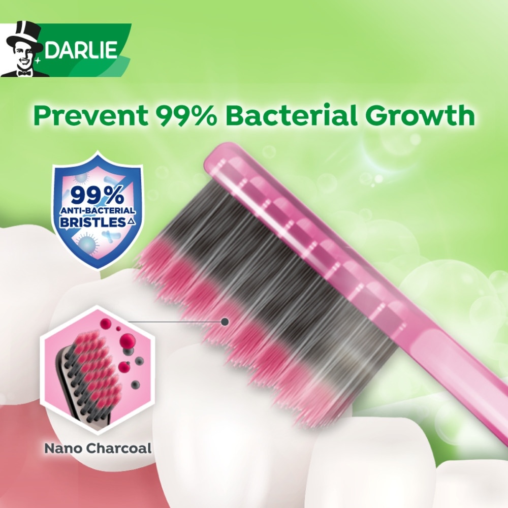 Volcanic Charcoal Anti Bacterial + Gum Care Toothbrush (Soft) 2s