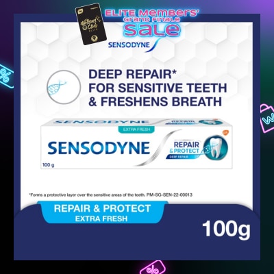 SENSODYNE Sensitive Teeth Oral Care Toothpaste Deep Repair & Protect Extra Fresh (Dental Sensitivity Relief) 100g