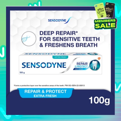 SENSODYNE Sensitive Teeth Oral Care Toothpaste Deep Repair & Protect Extra Fresh (Dental Sensitivity Relief) 100g