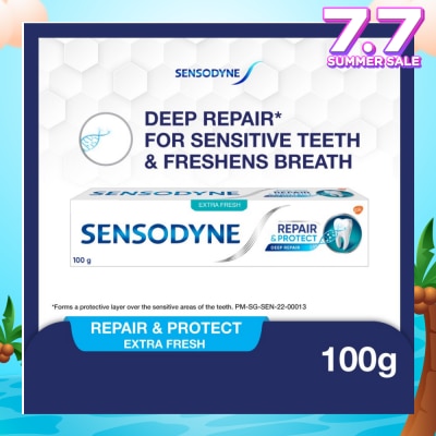 SENSODYNE Sensitive Teeth Oral Care Toothpaste Deep Repair & Protect Extra Fresh (Dental Sensitivity Relief) 100g