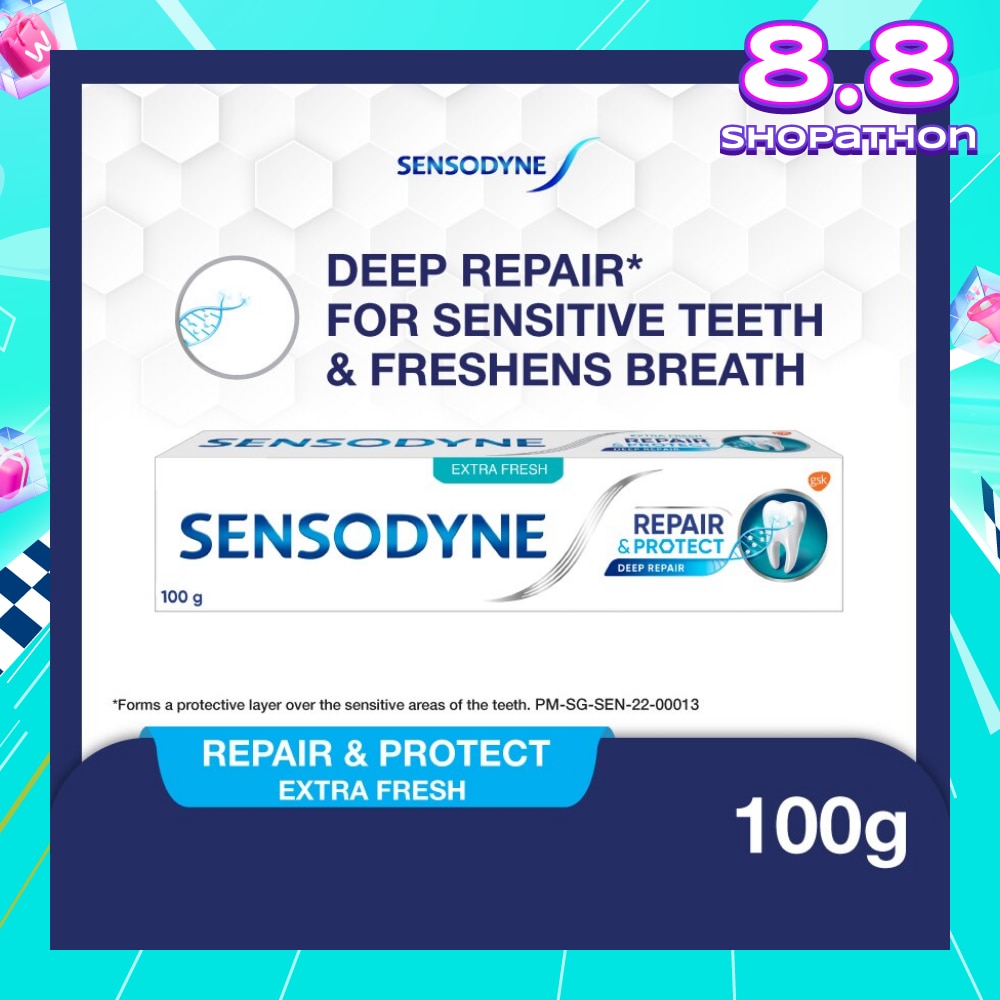 Sensitive Teeth Oral Care Toothpaste Deep Repair & Protect Extra Fresh (Dental Sensitivity Relief) 100g