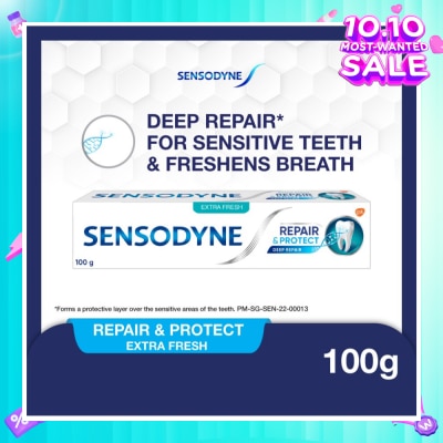 SENSODYNE Sensitive Teeth Oral Care Toothpaste Deep Repair & Protect Extra Fresh (Dental Sensitivity Relief) 100g