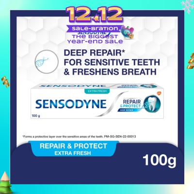SENSODYNE Sensitive Teeth Oral Care Toothpaste Deep Repair & Protect Extra Fresh (Dental Sensitivity Relief) 100g