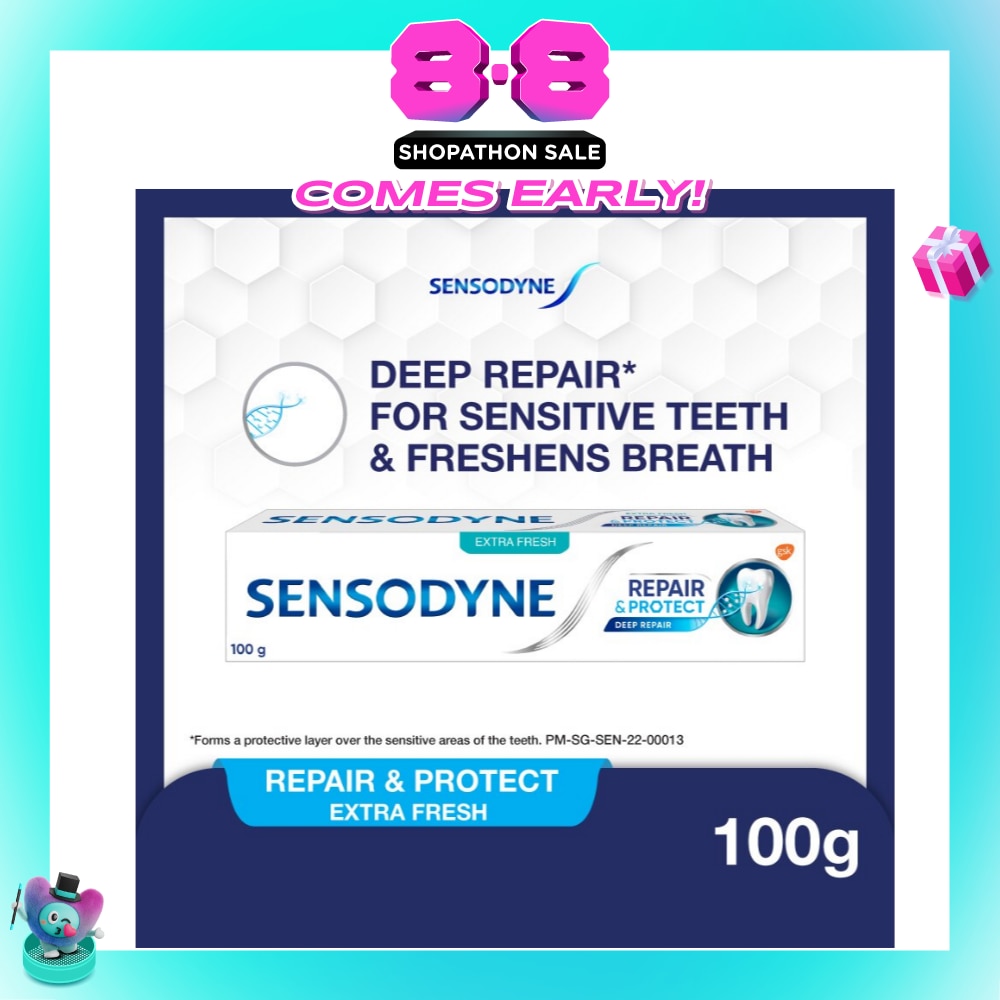 Sensitive Teeth Oral Care Toothpaste Deep Repair & Protect Extra Fresh (Dental Sensitivity Relief) 100g