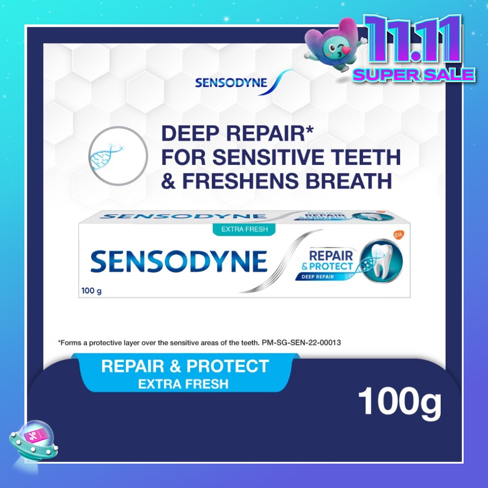 Sensitive Teeth Oral Care Toothpaste Deep Repair & Protect Extra Fresh (Dental Sensitivity Relief) 100g